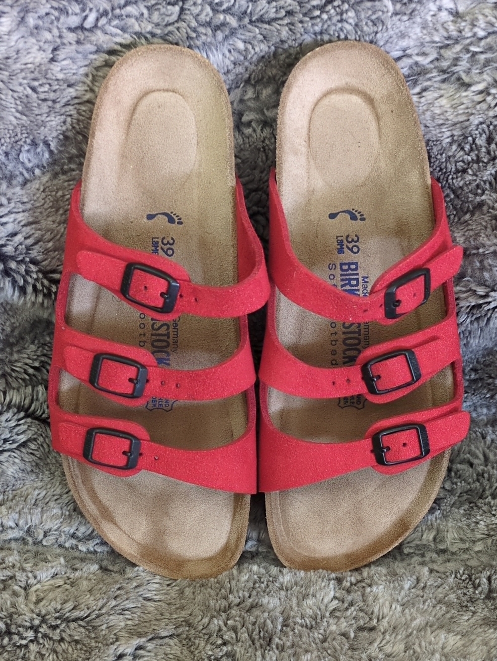 Birkenstock Florida Triple Buckle Sandals Women's Sz 8/ 39 - Picture 2 of 5